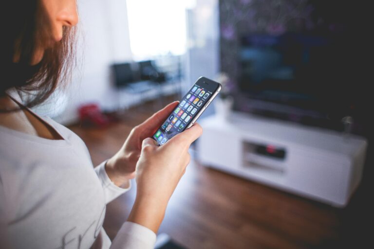 a person holding a cell phone